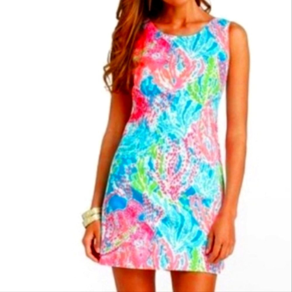 🌴Lilly Pulitzer "Let's Cha Cha" Delia Shift Dress Size 6. Excellent Condition